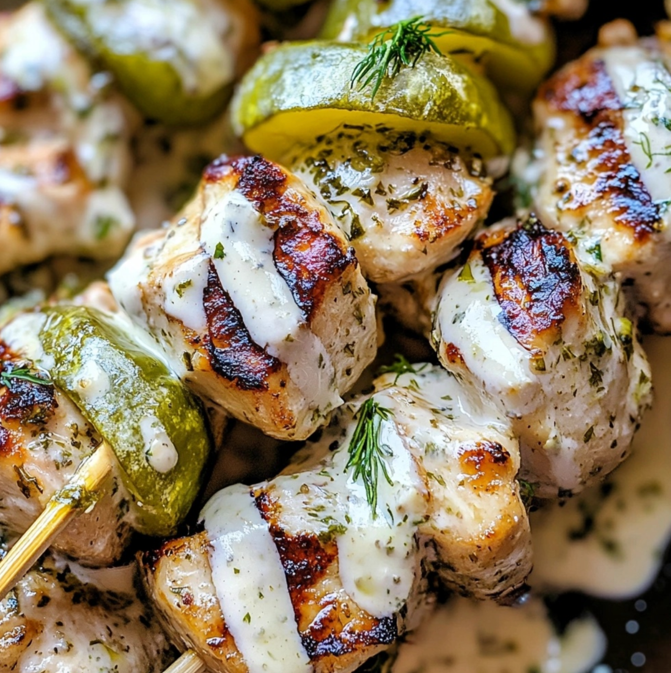 Dill Pickle Ranch Chicken Skewers
