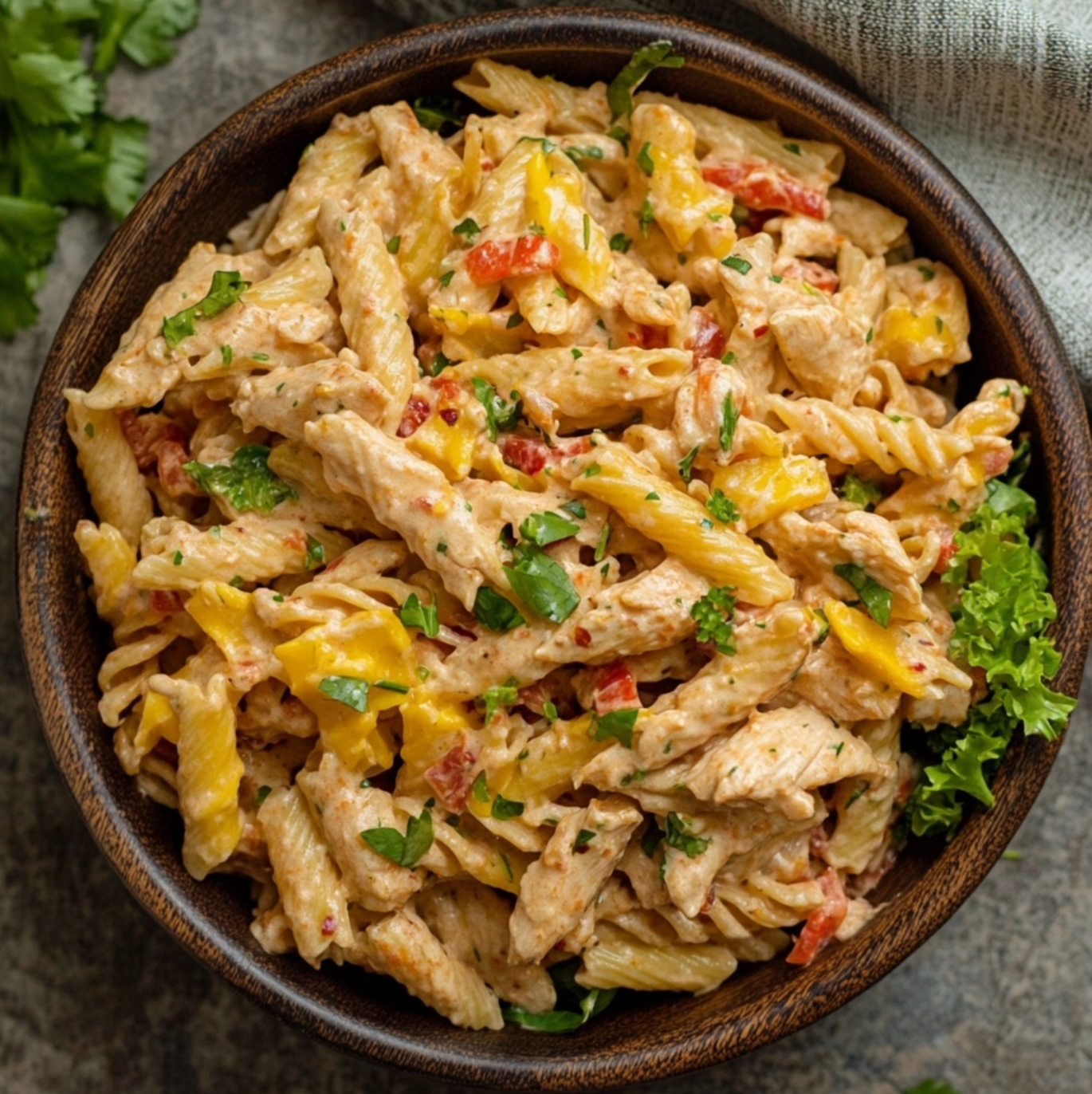 Sriracha Chicken Pasta Salad