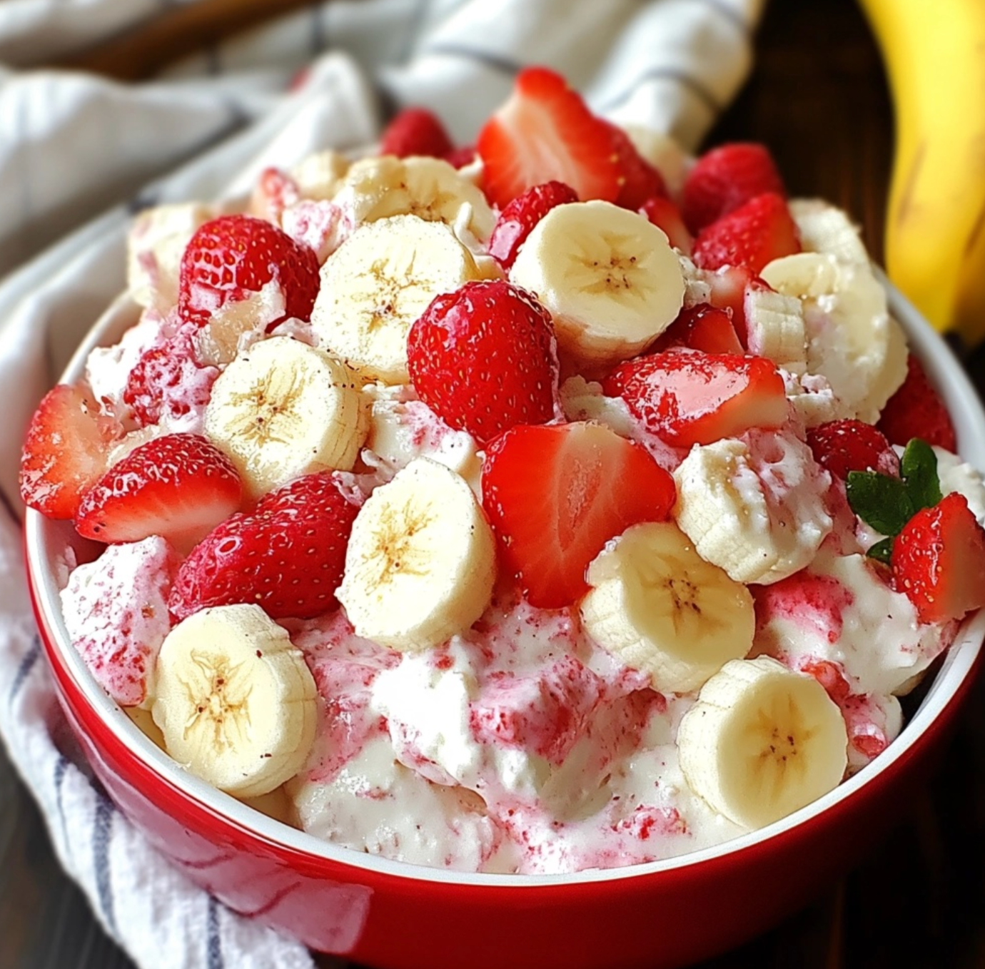 Strawberry Banana Cheesecake Salad: