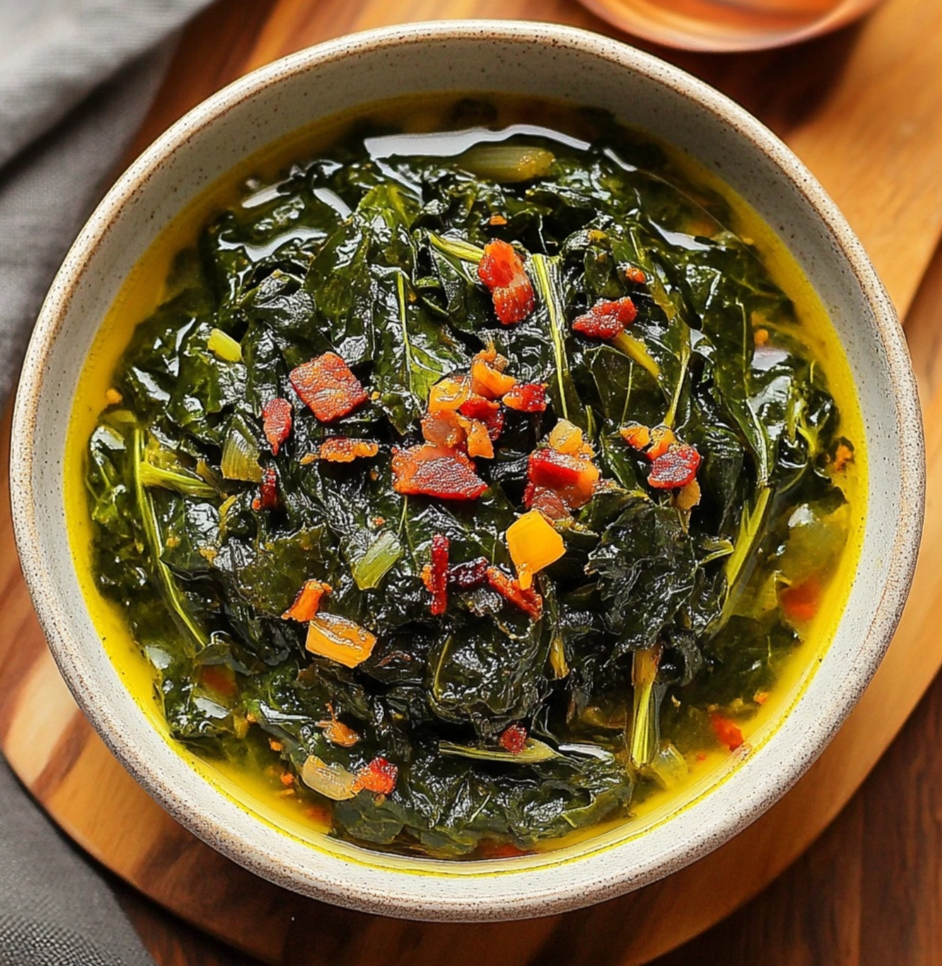 Smoky Bacon-Spiced Southern Collard Greens: