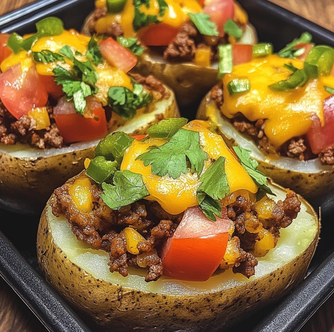 Tantalizing Taco-Stuffed Baked Potatoes: