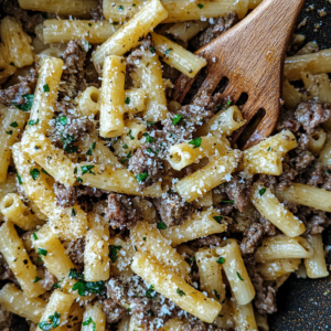 One Pot Beef and Garlic Butter Pasta