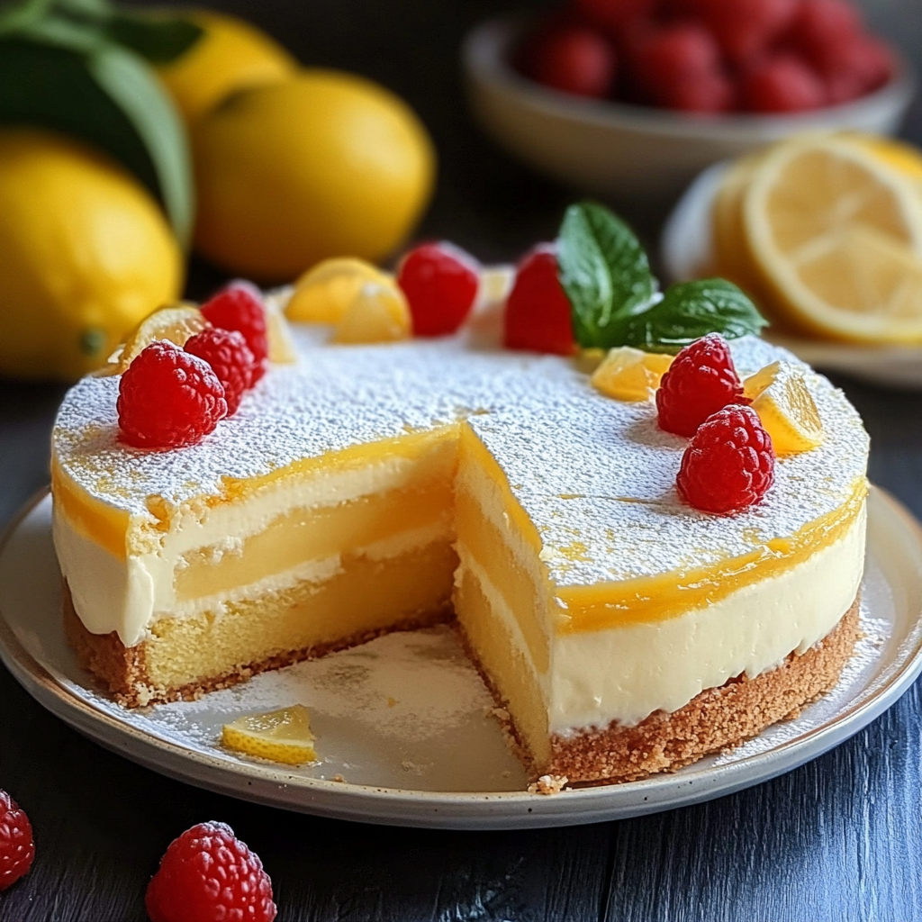 Lemon-Custard Magic Cake – A Delightful Dessert Delight