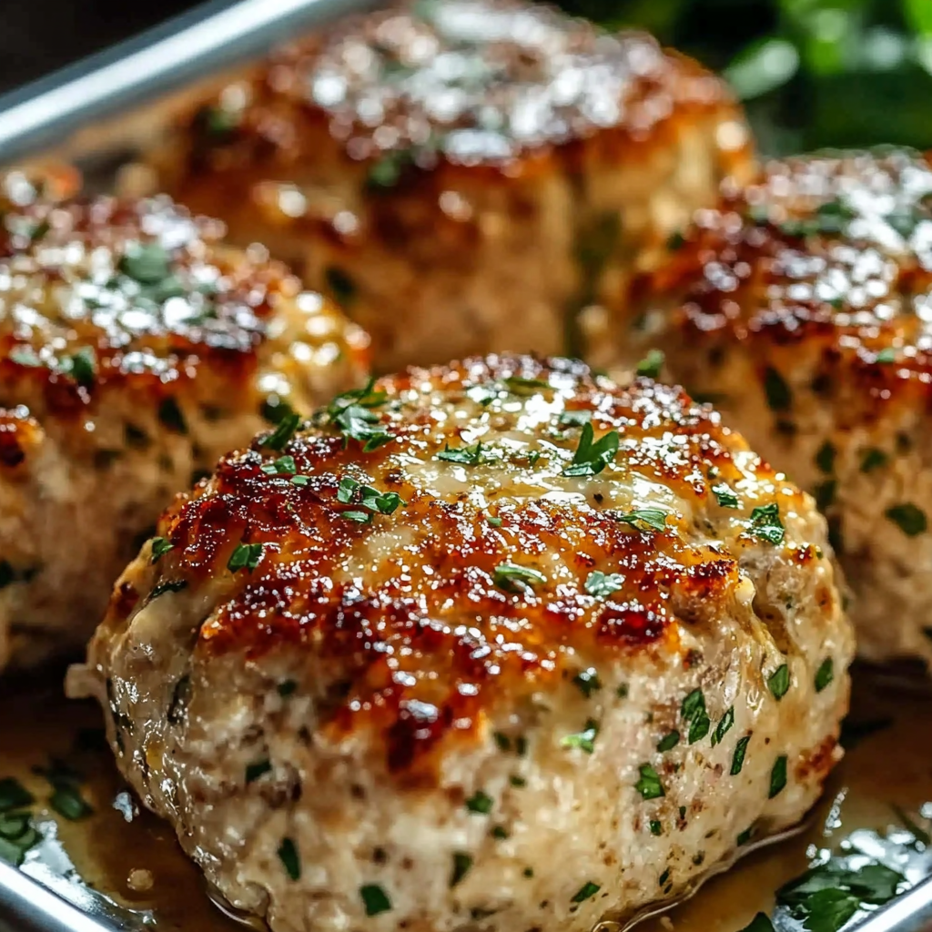 Garlic Parmesan Chicken Meatloaves