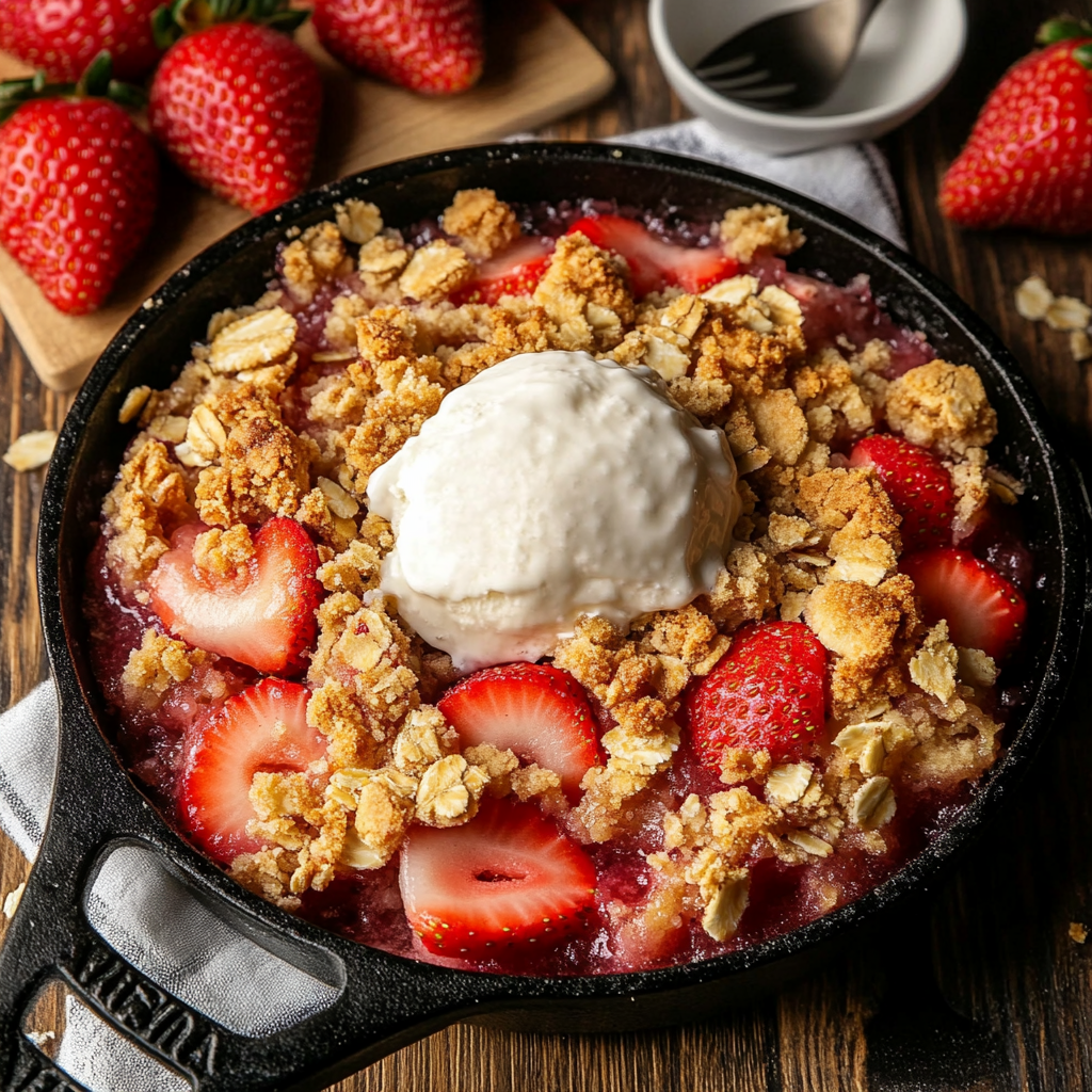 Classic Strawberry Rhubarb Crisp Recipe