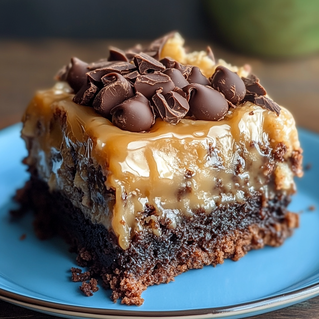 The Best German Chocolate Poke Cake
