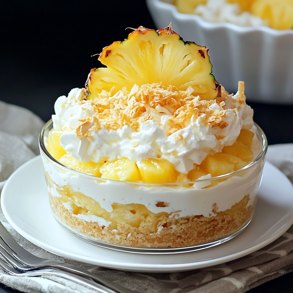 No Bake Pineapple Cream Dessert