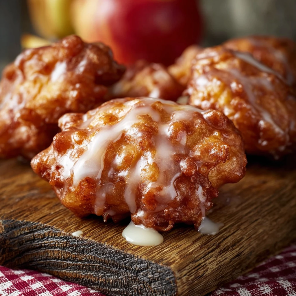 Apple Fritters with Vanilla Glaze Recipe