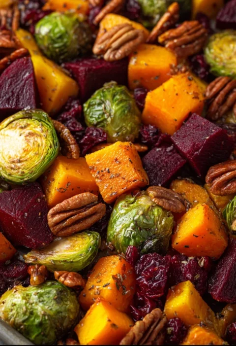 Brussels Sprouts Cranberries Pecans Beets