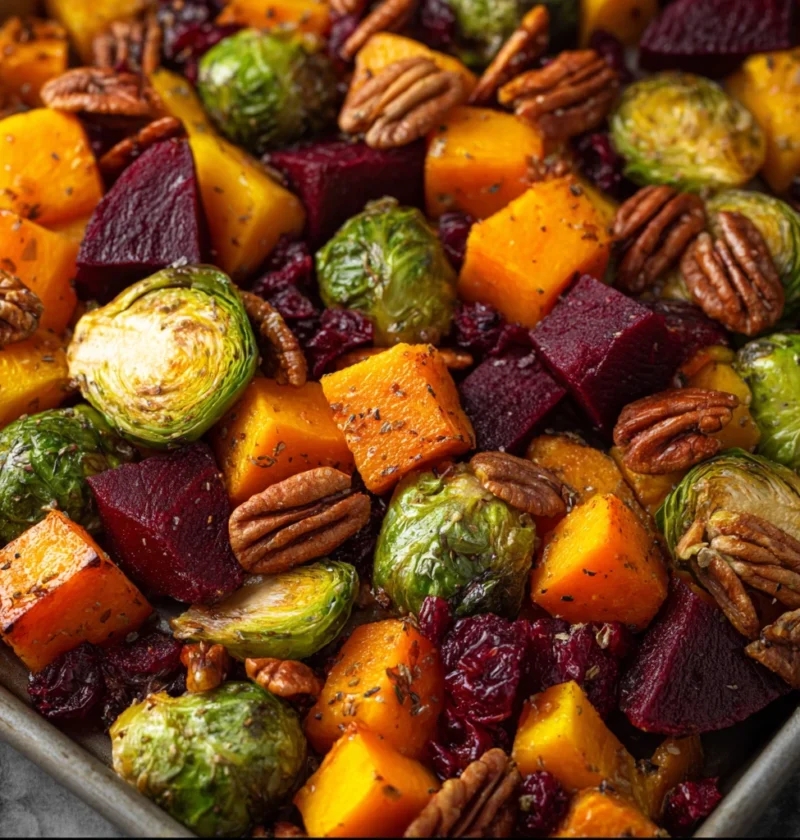 Brussels Sprouts Cranberries Pecans Beets