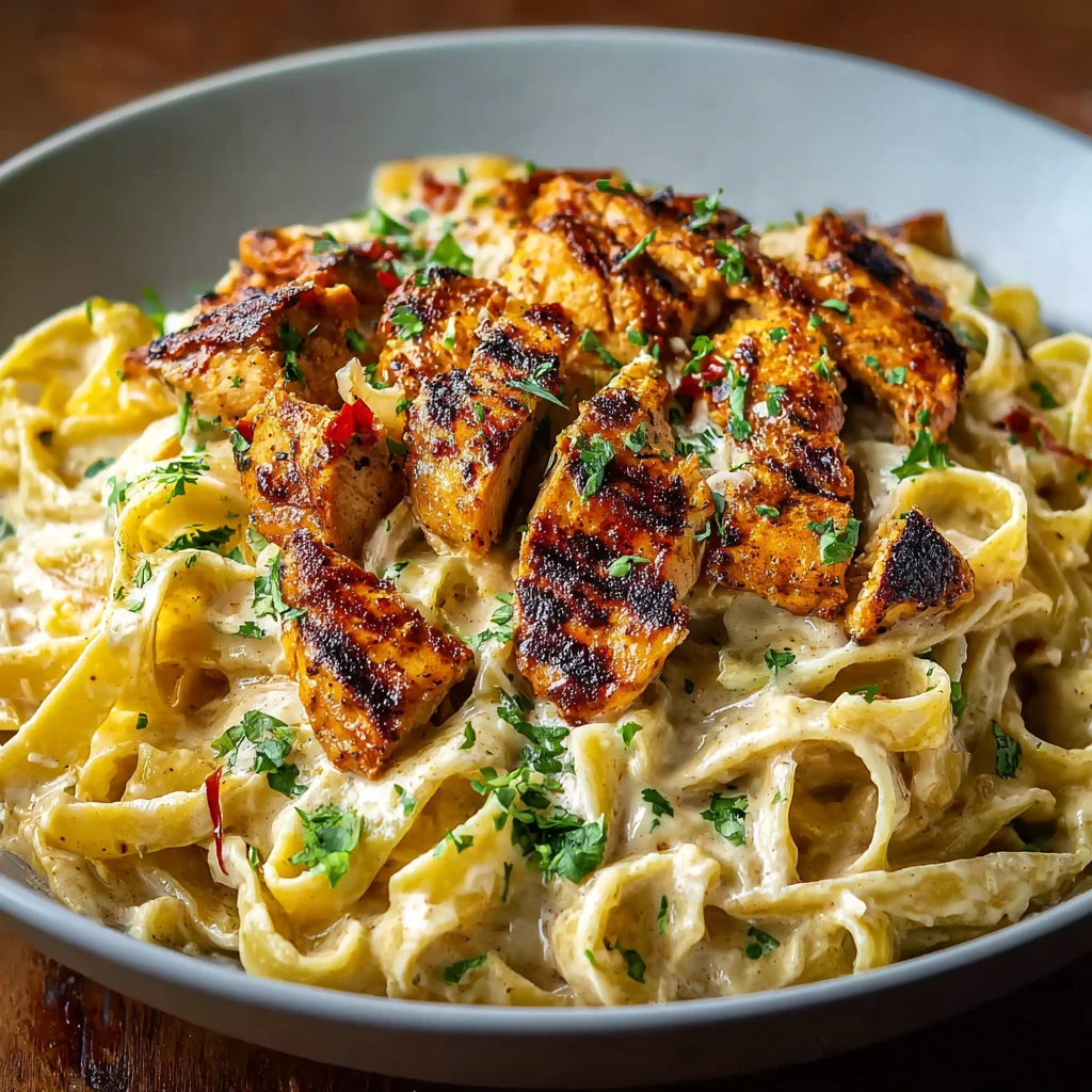 Cheesy Cajun Alfredo Pasta Chicken