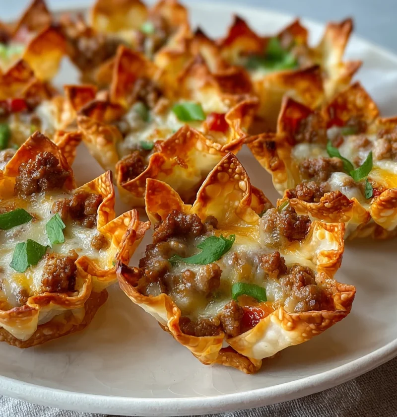 Cheesy Sausage Wonton Cups Recipe Easy Cheesy Sausage Wonton Appetizers How To Make Sausage Wonton Cups Best Cheese For Wo...