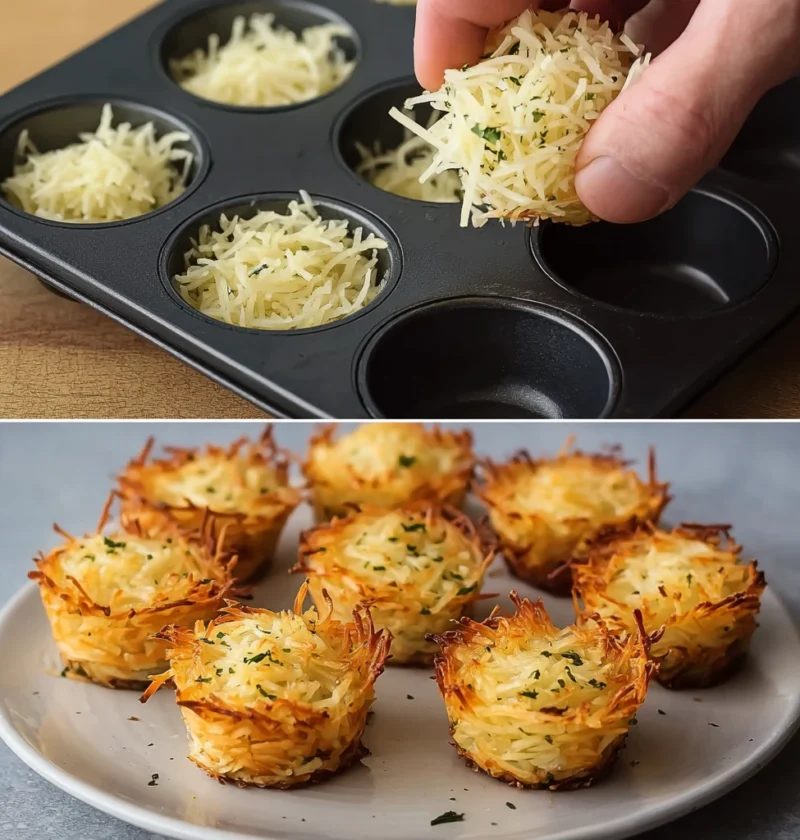 Crispy Baked Hash Brown Muffin Bites Recipe Homemade Crispy Hash Brown Muffins Best Hash Brown Muffin Cups Gluten-free Cri...