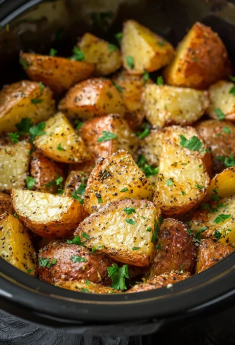 Crockpot Parmesan Roasted Potatoes Recipe