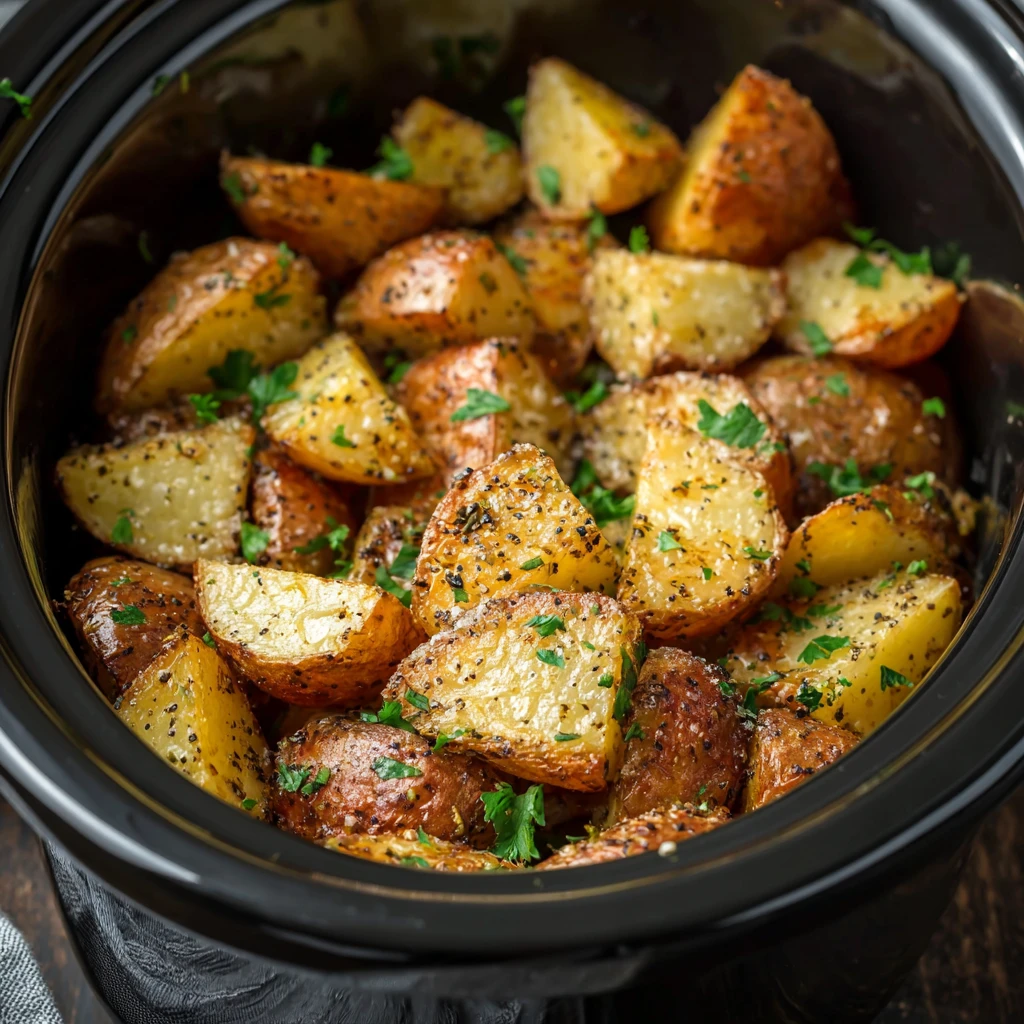 Crockpot Parmesan Roasted Potatoes Recipe