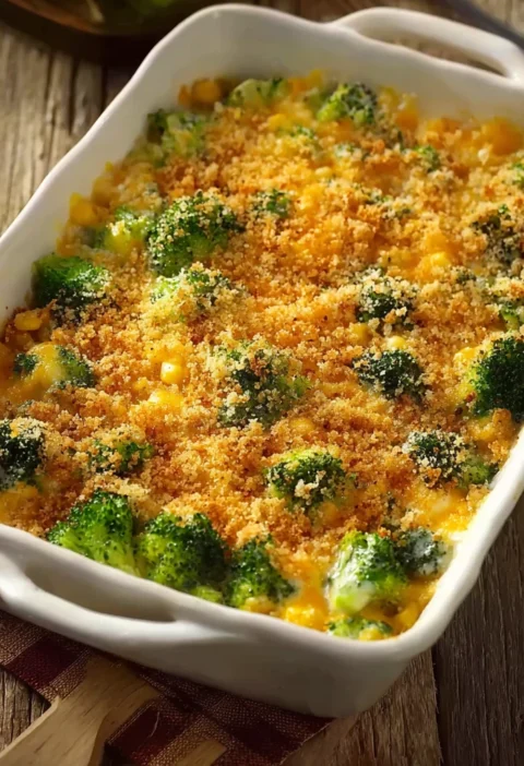Easy Broccoli Corn Casserole Recipe Healthy Broccoli And Corn Bake Quick Broccoli Corn Casserole Ideas Best Cheese Broccol...