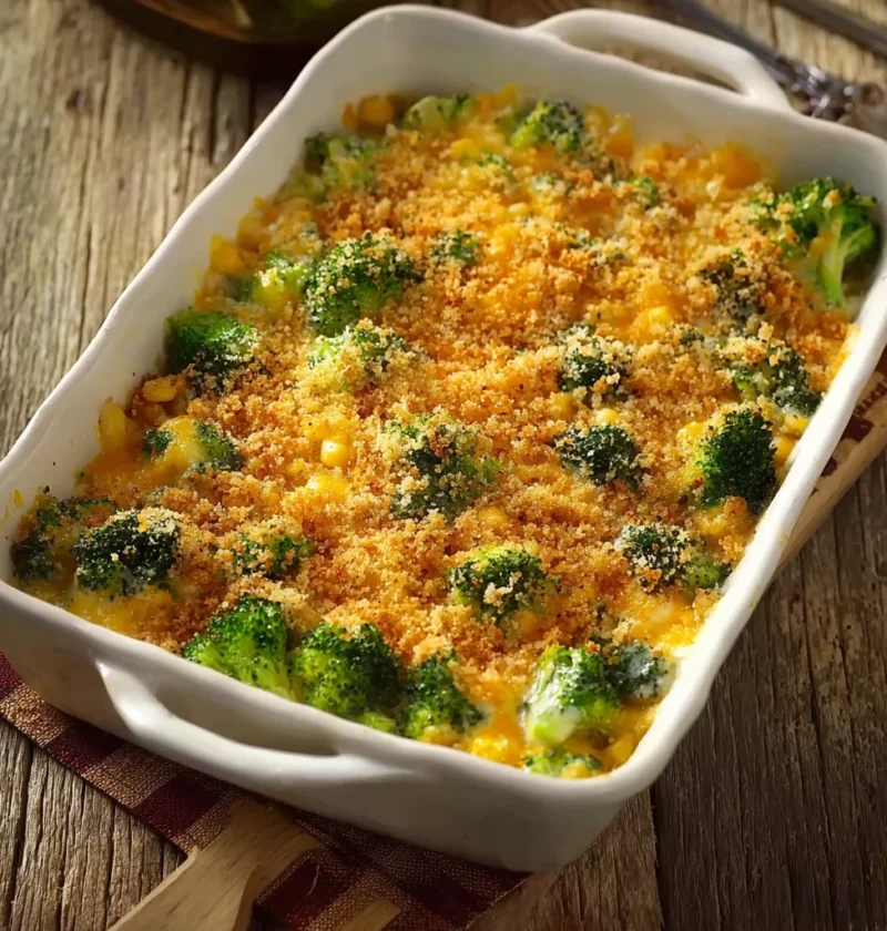 Easy Broccoli Corn Casserole Recipe Healthy Broccoli And Corn Bake Quick Broccoli Corn Casserole Ideas Best Cheese Broccol...