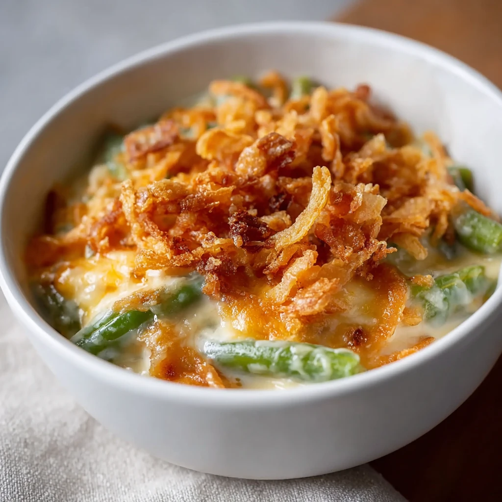 Simple Cheesy Green Bean Casserole