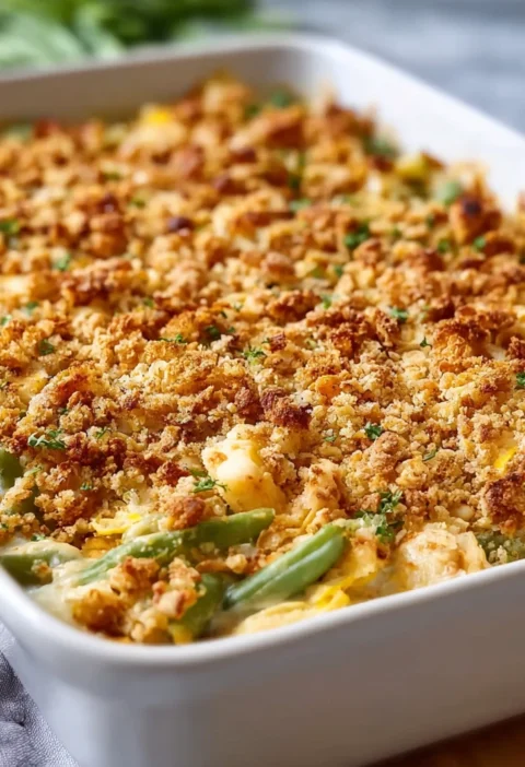 Easy Chicken And Green Bean Casserole Recipe Homemade Chicken Casserole With Green Beans Best Green Bean Casserole With Ch...
