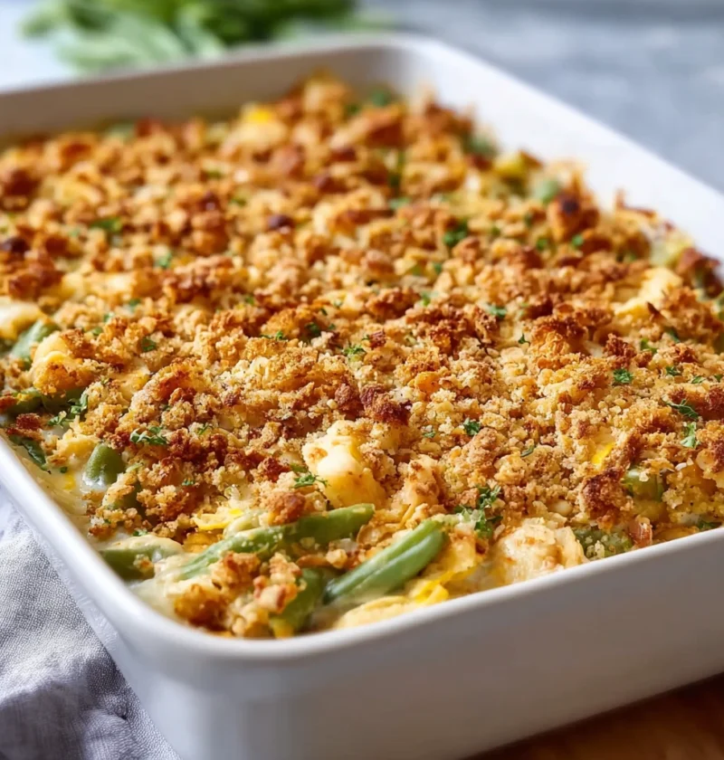 Easy Chicken And Green Bean Casserole Recipe Homemade Chicken Casserole With Green Beans Best Green Bean Casserole With Ch...