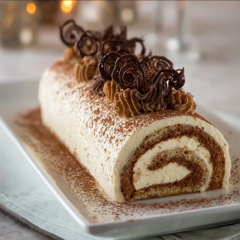 Gourmet Tiramisu Yule Log Cake Recipe