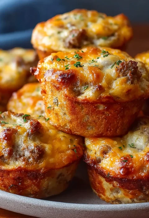 Easy Sausage Breakfast Muffins Recipe Keto Sausage Breakfast Muffins Gluten-free Sausage Muffin Breakfast Make Ahead Sausa...