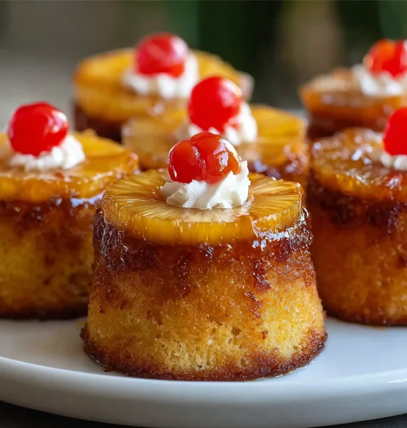 Mini Pineapple Upside Down Cupcakes Recipe Best Mini Pineapple Upside Down Cake Easy Mini Pineapple Upside Down Cupcakes G...