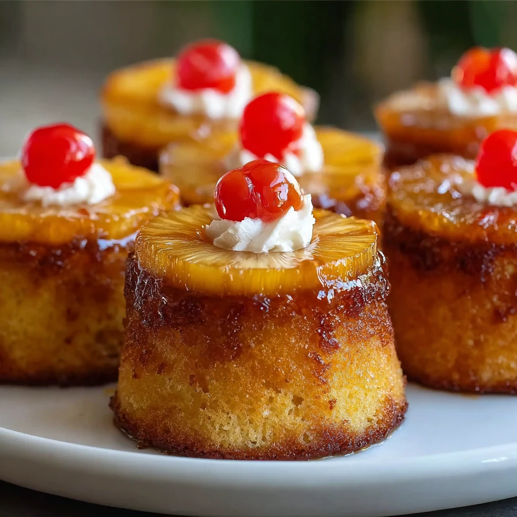 Mini Pineapple Upside Down Cupcakes