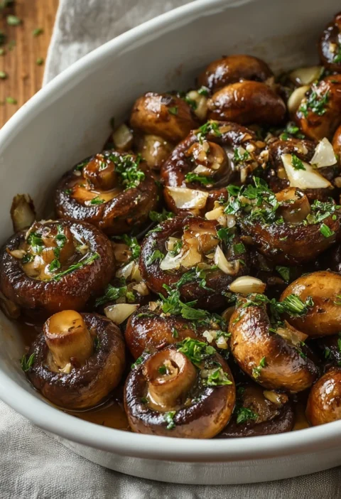 Roasted Mushrooms Browned Butter Garlic Thyme Sauce