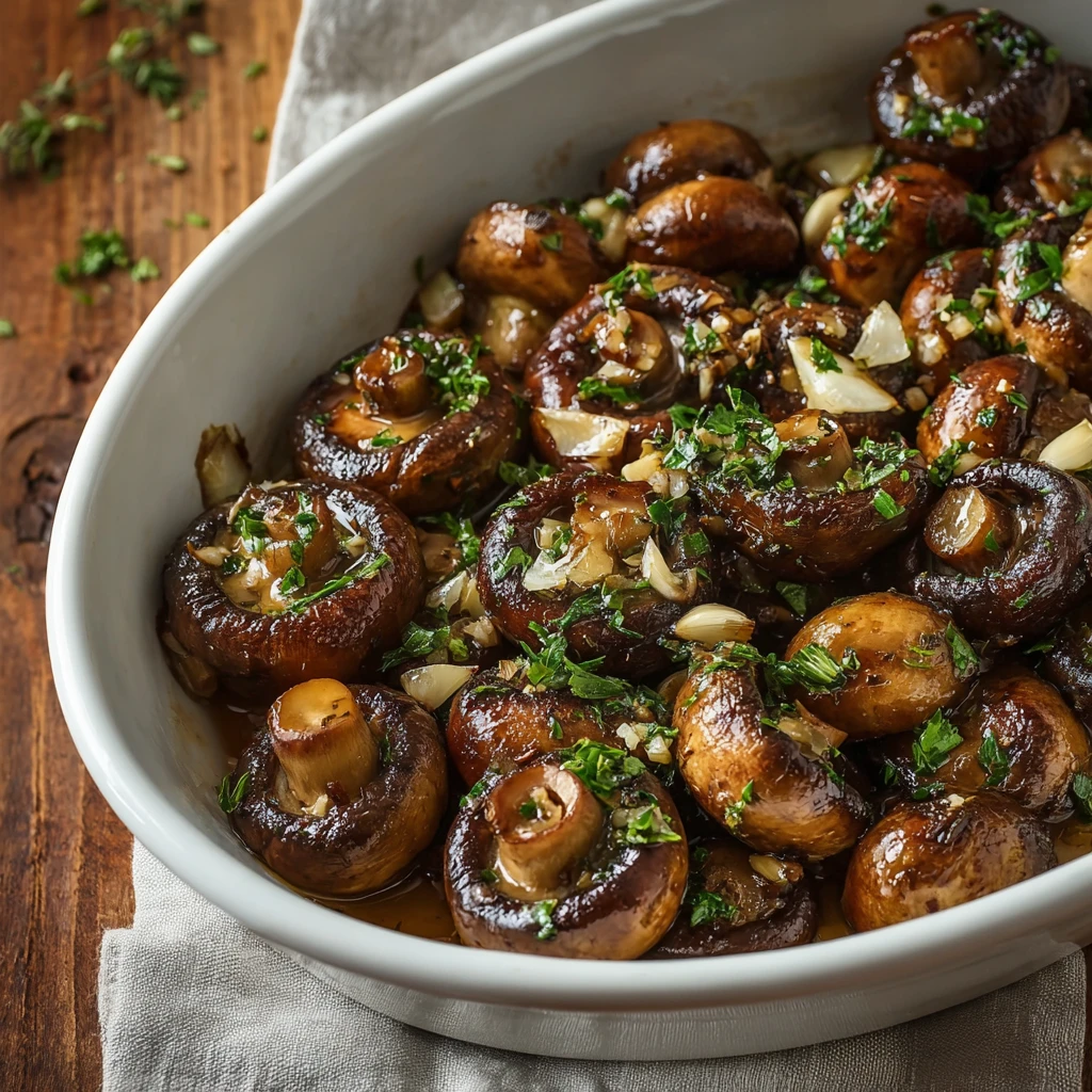 Roasted Mushrooms Browned Butter Garlic Thyme Sauce