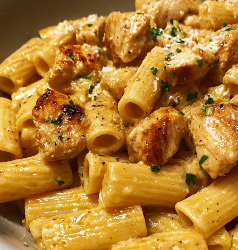Sticky Garlic Parmesan Ranch Chicken Rigatoni