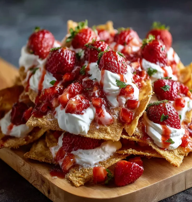 Strawberry Cheesecake Nachos Recipe Best Strawberry Cheesecake Nachos Homemade Strawberry Cheesecake Nachos Gluten-free St...