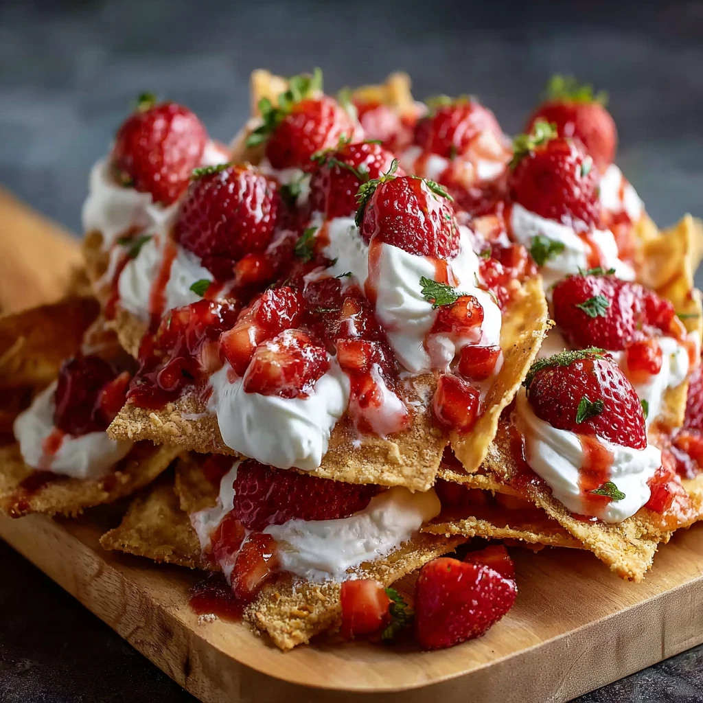 Strawberry Cheesecake Nachos