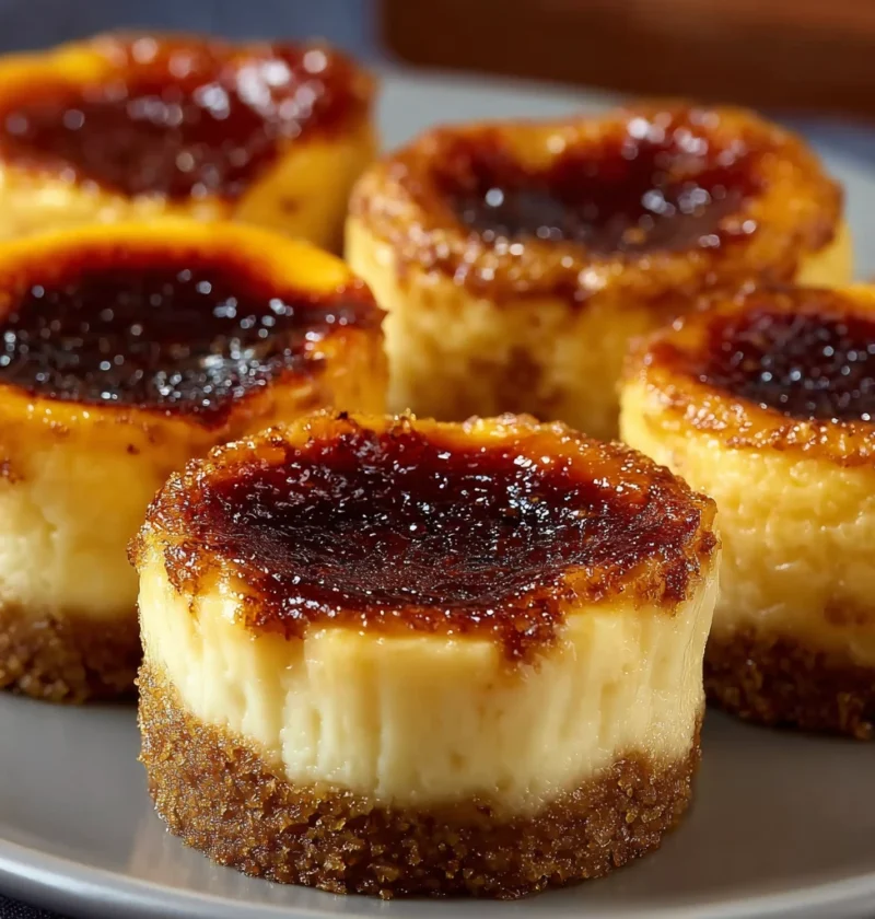 Best Mini Crème Brûlée Cheesecake Recipe Easy Crème Brûlée Cheesecakes For Parties Gourmet Mini Cheesecake Dessert I...