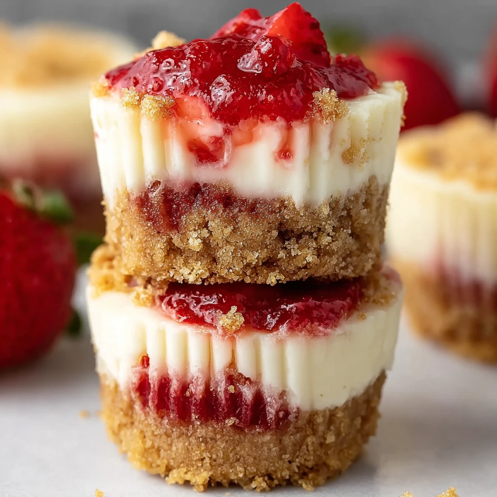 Irresistible Mini Strawberry Cheesecakes