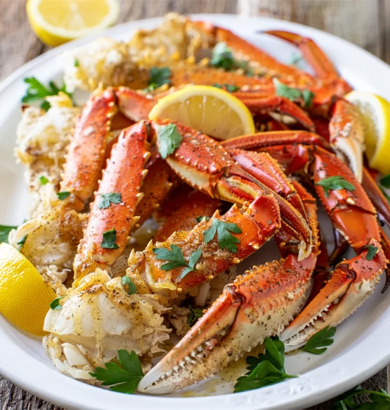 Easy Oven-baked Crab Legs Recipe Best Temperature For Baking Crab Legs How To Prepare Crab Legs Before Baking Homemade Gar...