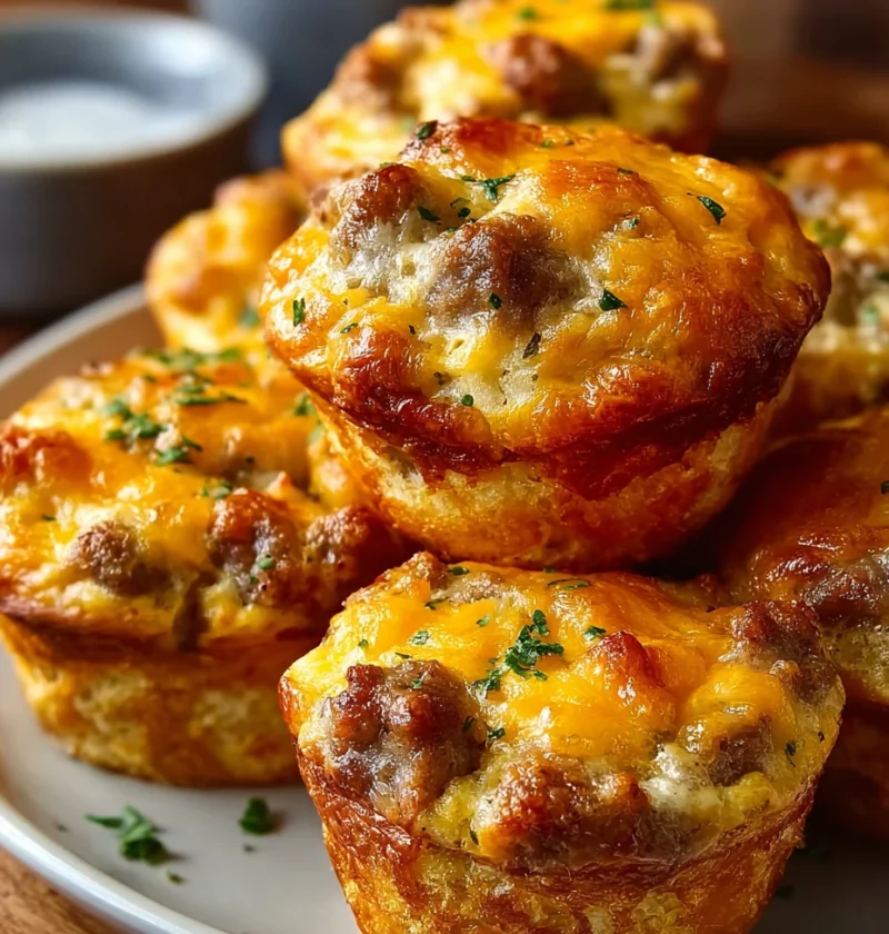 Easy Sausage Breakfast Muffins Recipe Gluten-free Sausage Breakfast Muffins Keto Sausage Egg Muffins Healthy Turkey Sausag...