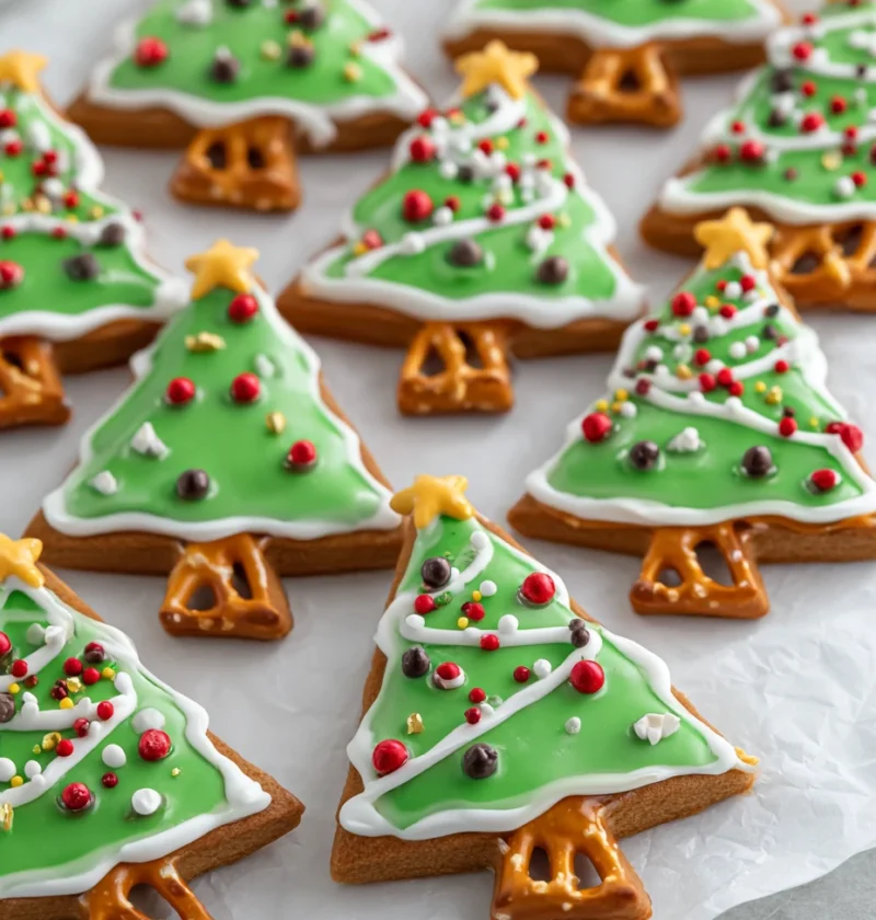 Pretzel Candy Melt Christmas Trees Recipe