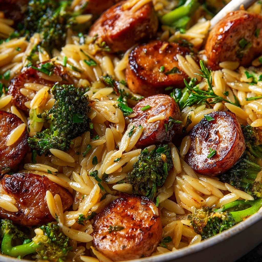 30 Minutes Chicken Sausage Orzo