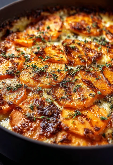 Sweet Potato Bacon Coconut Bake Recipe Creamy Sweet Potato Bake With Bacon Coconut Milk Sweet Potato Casserole Herbed Swee...