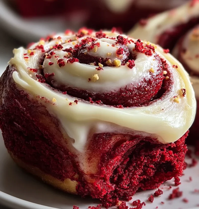 Best Soft Red Velvet Cinnamon Rolls Recipe Gooey Frosted Red Velvet Rolls Baking Tips Top-rated Red Velvet Cinnamon Rolls ...