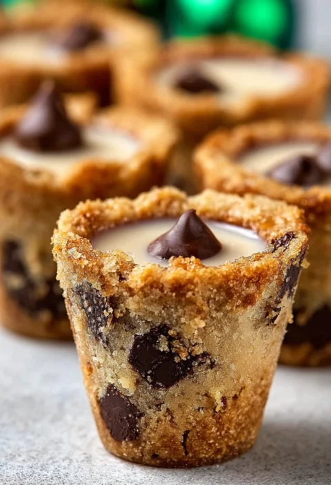 Easy Chocolate Chip Cookie Shots Recipe Homemade Cookie Shot Glass Recipe Best Chocolate Chip Cookie Cups Recipe Gluten-fr...