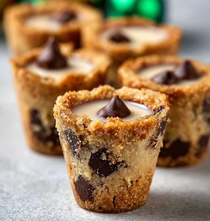 Easy Chocolate Chip Cookie Shots Recipe Homemade Cookie Shot Glass Recipe Best Chocolate Chip Cookie Cups Recipe Gluten-fr...