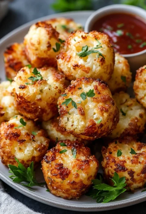 Baked Cauliflower Mini Muffin Tots Recipe