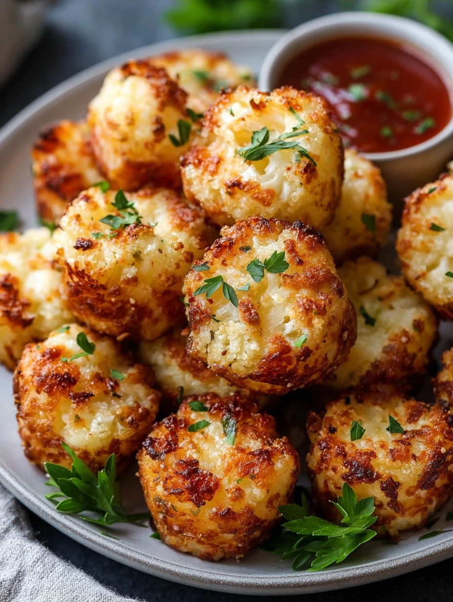 Baked Cauliflower Mini Muffin Tots Recipe