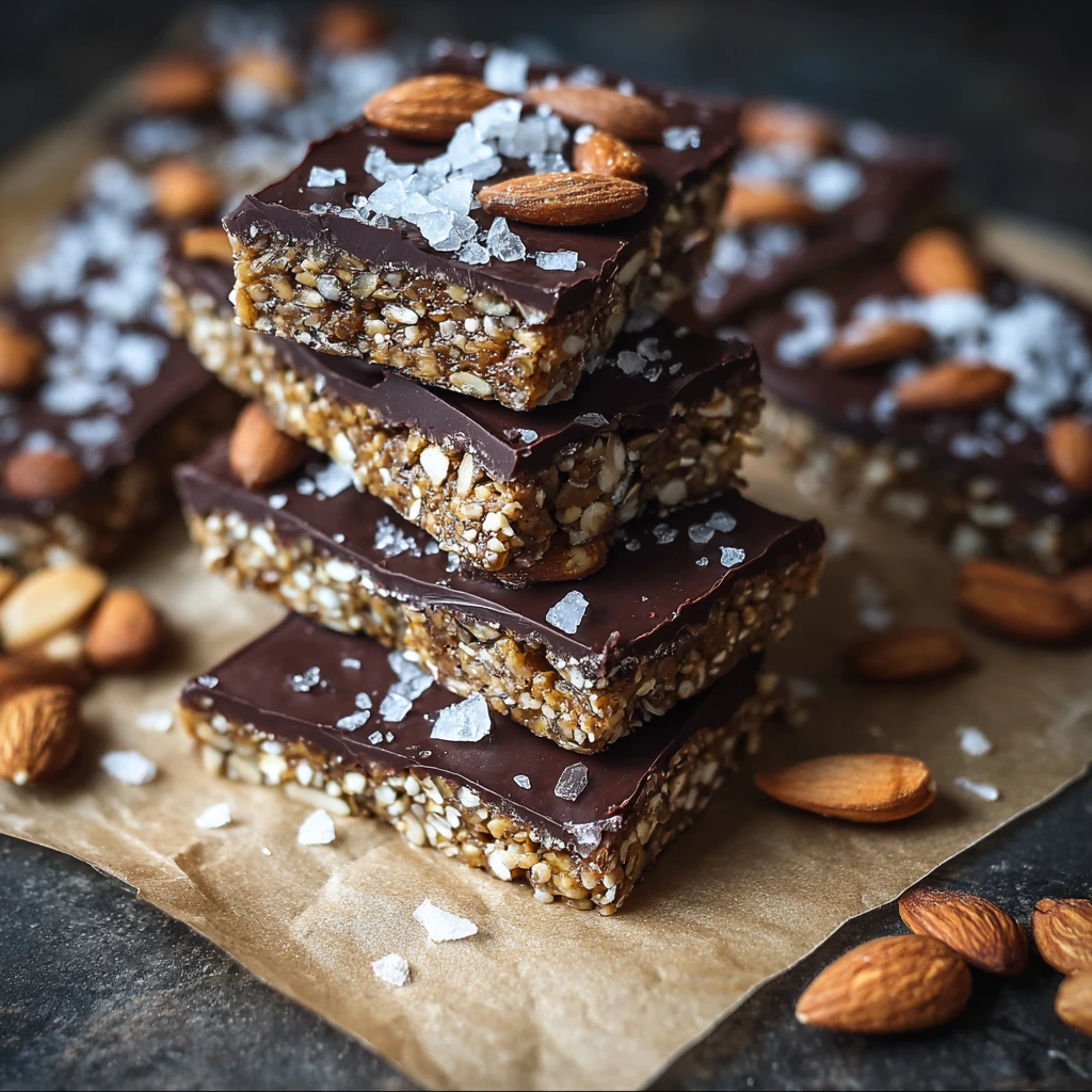 Crunchy Dark Chocolate & Sea Salt Nut Bars