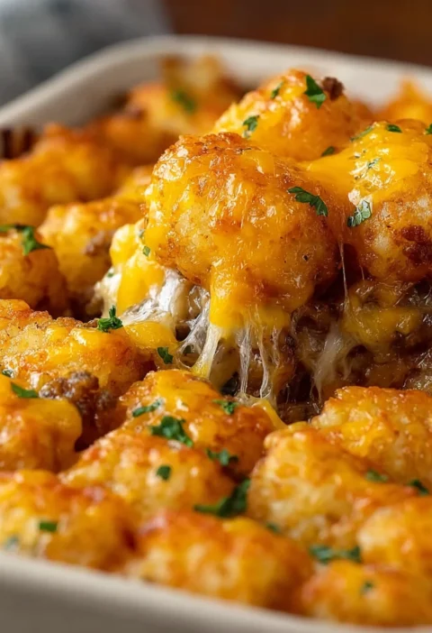 Irresistible Hamburger Tater Tot Casserole