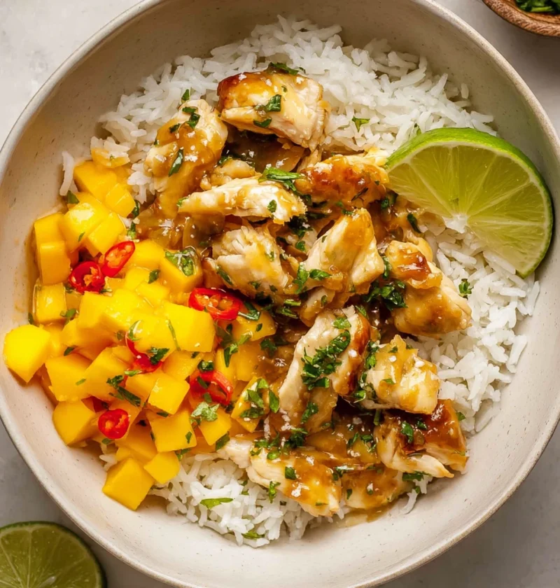 Mango Chicken Rice Bowls