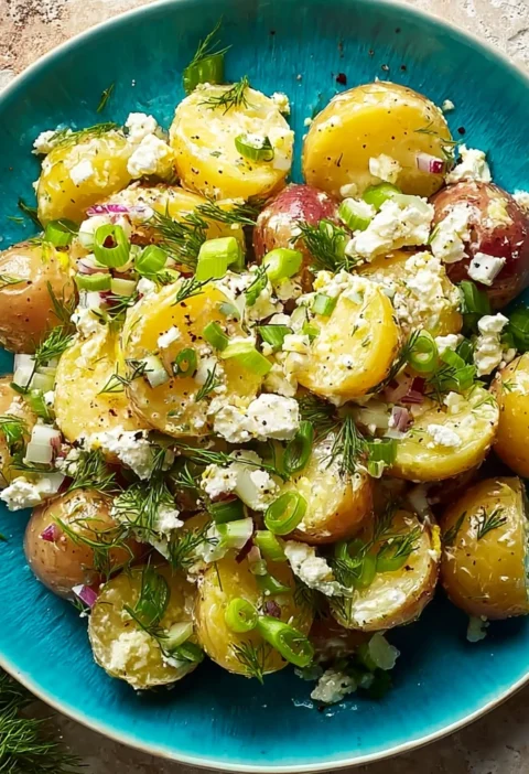 Tangy Greek Potato Salad Feta