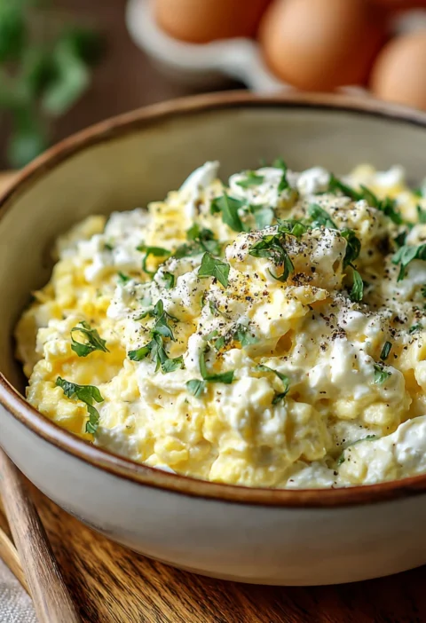 Creamy Egg Salad Cottage Cheese Musttry Delight